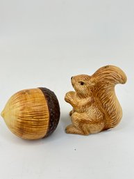 Squirrel And Eggcorn Salt And Pepper Shakers