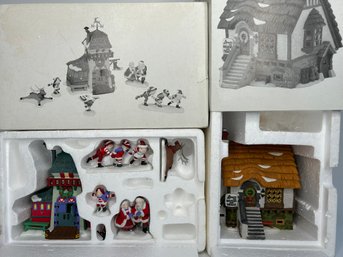 Vintage Department 56 Peppermint Skating Party &  Lomas LTD. Molasses Heritage Village Collection
