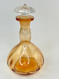 Amber Glass Decanter With Stopper