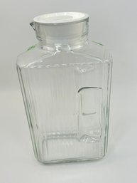 French Glass Refrigerator Beverage Pitcher