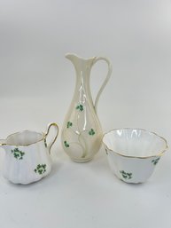 Royal Tara Fine Bone China & Belleek Shamrock Saucers