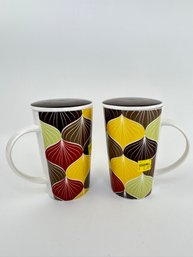 Teavana Ceramic Lidded Coffee Mugs