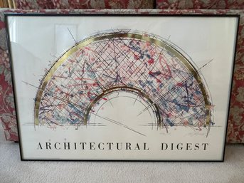 Architectural Digest Pencil Signed: William Gatewood Color Foil & Lithograph Limited Edition 443/500