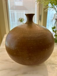 Vintage Mid-Century Modern Scandinavian Style Spherical Stoneware Vase 'RL'