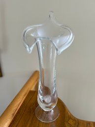 Vintage Glass Jack & The Pulpit Calla Lily Vase