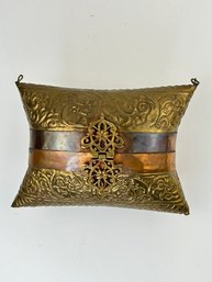 Vintage Art Deco Brass/copper Hard-shell Pillow Purse