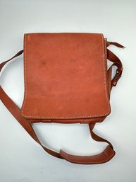 Vintage Leather Messenger Cross Body Bag