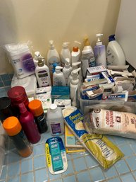 Lot Of Bathroom, First Aid And Beauty Supplies