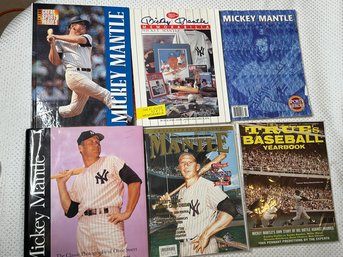 Vintage Mickey Mantle Magazines, Books And Baseball Magazines