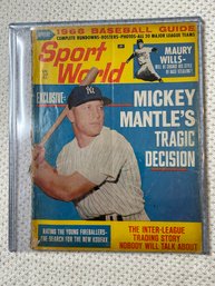 Vintage 1966 Sport World Mickey Mantles Tragic Decision Magazine