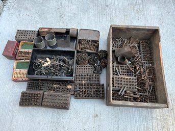 Antique Machinist Steel Metal Punches & Letter Stamps