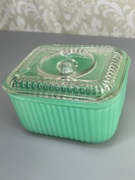 Vintage Mid-Century Modern Jadeite Refrigerator Dish