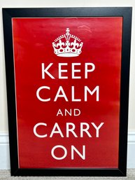 Keep Calm And Carry On Framed Poster