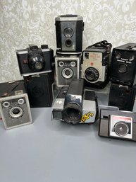 Vintage Film Camera Lot #3: Kodak Box Cameras, Target Brownie, Anso Shur Shot, Etc