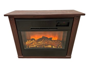 Heat Surge Electric Amish Fireplace Mantle On Casters