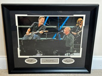 Reproduction Rock Legends Bruce Springsteen & Billy Joel Framed And Matted Print