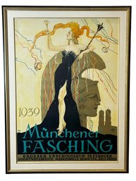Munchener Fasching 1939 (Carnival In Munich) Poster Framed And Matted