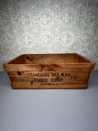 Standard Railway Fusee Corp Wooden Crate Boonton NJ