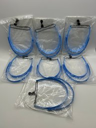 New Covid 7 Packs Of 10 (70 Total) Full Face Safety Shields Reusable Washable Protection Anti-Splash