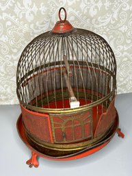 Antique Wire Hanging Bird Cage