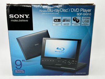 Sony Portable 9' Blu-ray Dis Dvd Player With Remote