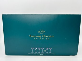 Lenox Tuscany Classics Set Of 6 Crystal Martini Glasses Lot #1