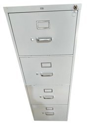 HON 4 Drawer Legal Size Metal Upright Filing Cabinet With Key #2733