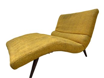 Vintage Mid-Century Modern Oversize Wave Chaise Lounge Chair