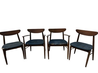 Vintage Mid-Century Modern Matching Set Of 4 Dining Room Table Chairs