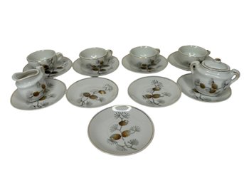 15 Piece Miniature Porcelain Japanese Tea Set