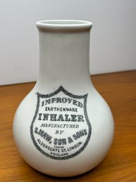Antique Earthenware Medical Advertising Apothecary Inhaler By S. Maw, Sons & Sons -london, England