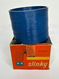 Vintage Blue Slinky In The Original Box
