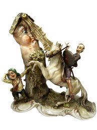 Borsato Don Quixote Sancho Singed Porcelain Figure - Italy