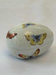 Vintage Limoges Egg Shape Trinket Box