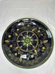 20th Century Hand Painted Sicilian 17' Round Large Serving Platter