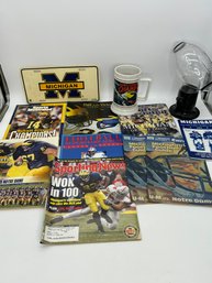 University Of Michigan College Football Magazine & Memorbila Collection