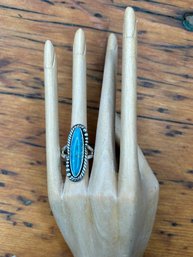 Vintage Bell Trading Post Native American Sterling Silver Turquoise Ring