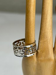 Sterling Silver Greek Key Style Ring