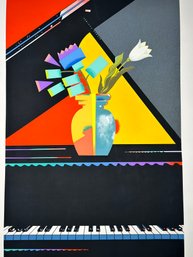 'Metamorphic Flowers' Unsigned Silk Screen Designed By Milton Glaser