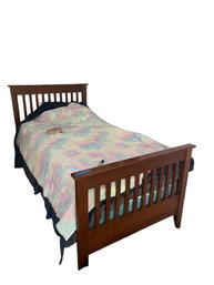 Cherry Mission Style Twin Size Bed Frame