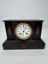 Rare Antique Howard Sanger Co Mantel Clock Marble