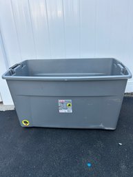 Large 45 Gal. Sterilite Plastic Storage Tote With Wheels