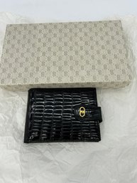 Black Gucci Bi Fold Wallet With Change Holder