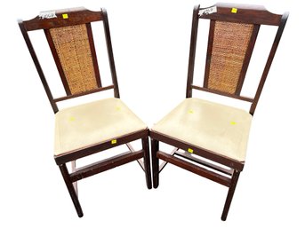 Vintage Set Of Coronet Norquist Wood Folding Chairs