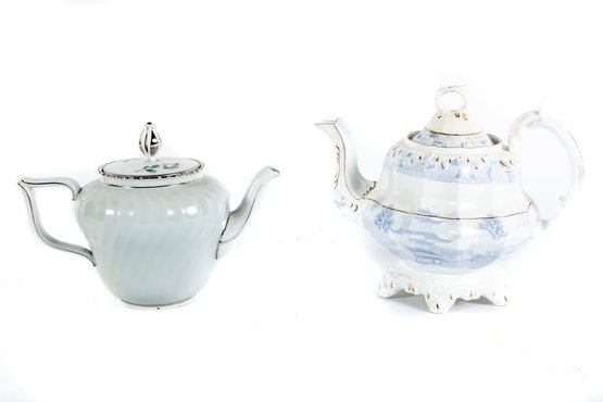 Pair Of Vintage Porcelain Teapots