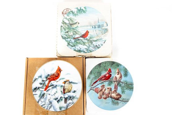 Knowles & O'Driscoll Vintage Cardinal-Themed Plates