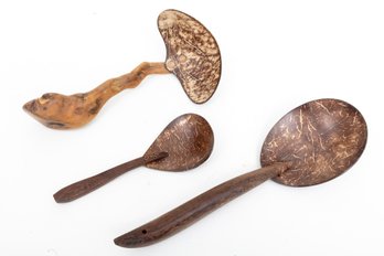 Hand Carved Coconut Shell Spoons