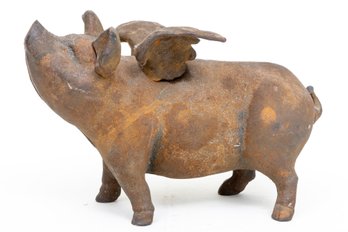 'When Pigs Fly' Cast Iron Piggy Bank