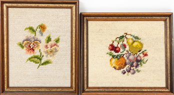 Framed Vintage Needlepoint Art