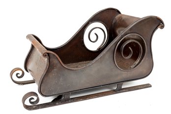 Decorative Iron Santa Sleigh